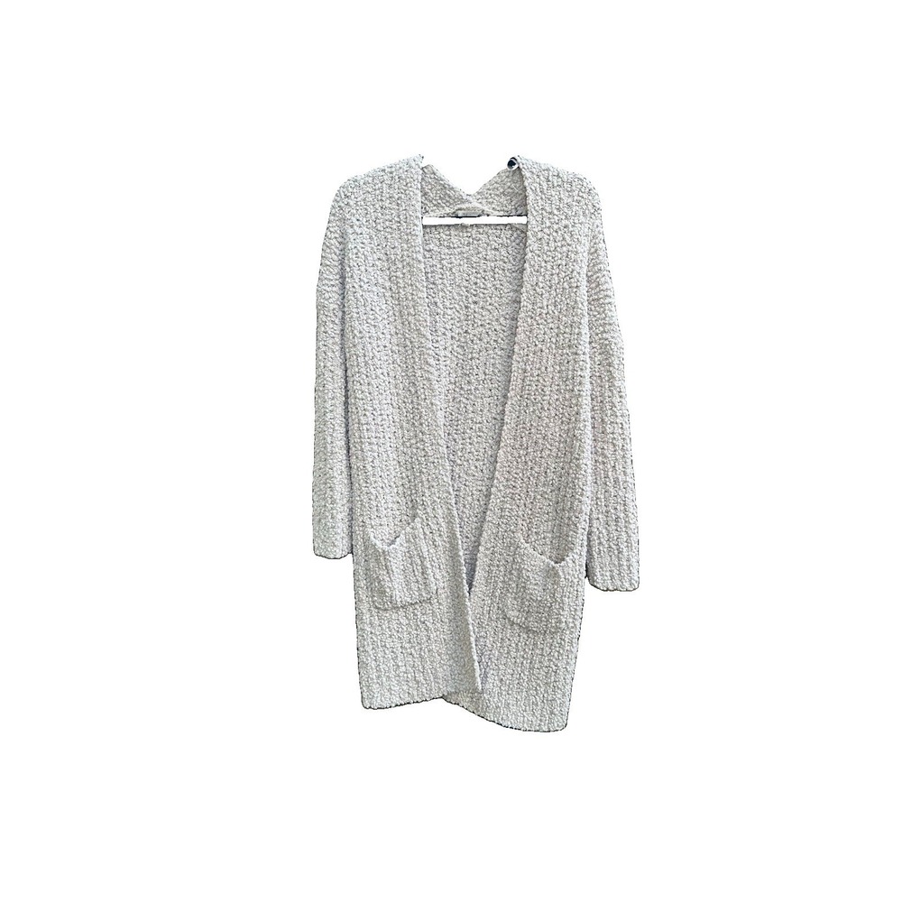 Women's Pink Rose Cream Open-front Plush Cozy Cardigan Sweater  Chunky Knit XL
